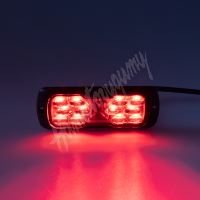 911-E31red PROFI LED výstražné světlo 12-24V 11,5W červené ECE R65 114x44mm