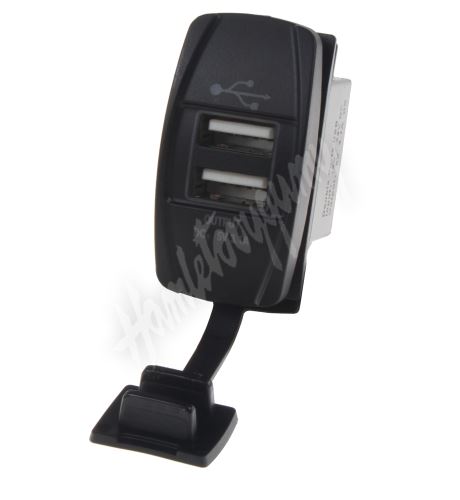 34553 2x USB zásuvka "Rocker", červené podsvícení_(1)