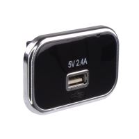 34678.1 USB 2,4A zásuvka 12/24V, chromový rámeček 34678.1 USB 2,4A zásuvka 12/24V, chromový rámeček
