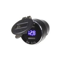 34578 X 2x USB nabíječka s voltmetrem, do zásuvky DIN 34578 X 2x USB nabíječka s voltmetrem, do zásuvky DIN