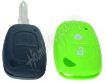 481RN103gre Silikonový obal pro klíč Renault, 2-tlačítkový, zelený
