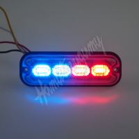 br004RB PREDATOR 4x4W LED, 12-24V, červeno-modrý, ECE R10