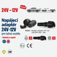 TR25C Napájecí adaptér 24V-12V 7pin(ISO1185) - 7pin TR25C Napájecí adaptér 24V-12V 7pin(ISO1185) - 7pin