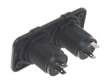 34524 Dvojitá zásuvka do panelu 1x CL + 2x nabíječka USB voděodolná (965865)