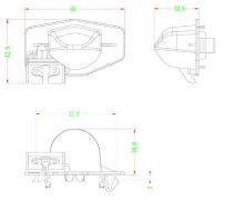 c-HO05 Kamera PAL/NTSC do vozu Honda Accord 2003-09, Civic, Odyssey, CR-V 2012- (449264)