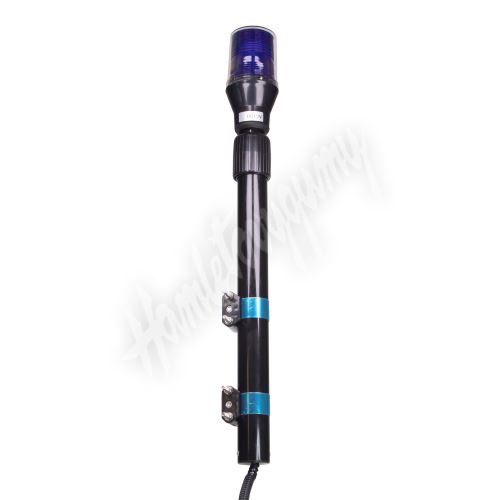 wl155ttblu LED maják, 12V, 30LED modrý s teleskopickou tyčí na motocykl (1963324)