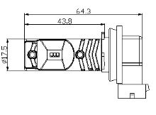 95CSP-H8-30 CSP LED H8 bílá, 12-24V, 30W (926251)