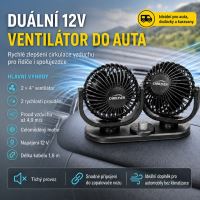 F3012 Ventilátor DUO na palubní desku 12V F3012 Ventilátor DUO na palubní desku 12V