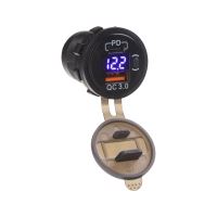 34574B USB nabíječka QC3.0 + USB-C, digitální voltmetr do panelu 34574B USB nabíječka QC3.0 + USB-C, digitální voltmetr do panelu