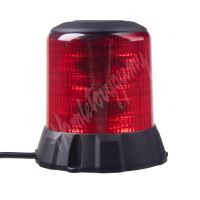 wl405fixred Robustní červený LED maják, černý hliník, 96W, ECE R65
