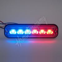 br006RB PREDATOR 6x4W LED, 12-24V, červeno-modrý ECE R65