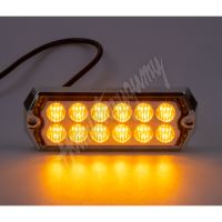 KF01036 PROFI SLIM výstražné LED světlo vnější, oranžové, 12-24V, ECE R10