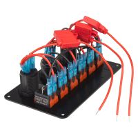 47157 Panel s 6x spínači, CL, voltmetr + USB zásuvka, 12/24V (1531979)