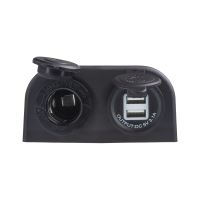 34526 Dvojitá zásuvka s panelem 1x CL + 2x nabíječka USB voděodolná (2819338)