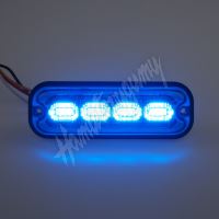 br004B PREDATOR 4x4W LED, 12-24V, modrý, ECE R10