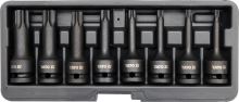Sada nástavců 1/2" rázové 8 ks T30-T80 torx CrMo Sada nástavců 1/2" rázové 8 ks T30-T80 torx CrMo
