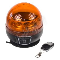 wlbat180RE AKU LED maják, 12x3W oranžový, dálkové ovládání, magnet, ECE R65