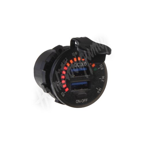 34567 2x USB nabíječka QC3.0, voltmetr s analogovou indikací do panelu_(1)