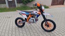 Pitbike MiniRocket DT125 17/14 světlo, el startér, řazení se spojkou, sedlo 86cm oranžový (8)