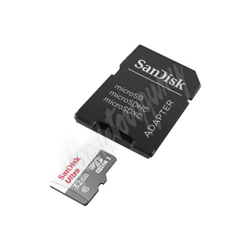 8032gCL10SAN Paměťová karta SANDISK micro SDHC 32GB včetně adaptéru_(1)