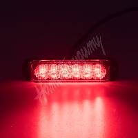 kf079red x SLIM výstražné LED světlo vnější, červené, 12-24V, ECE