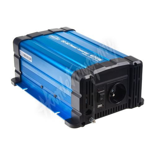 35psw624DR Sinusový měnič napětí z 24/230V, 600W / dálkové ovládání s displejem (1311799)