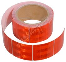 Samolepící páska reflexní dělená 5m x 5cm červená (role 5m)