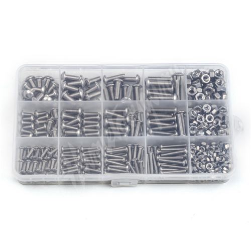 4box021 Sada nerezových šroubů s maticemi M3-M5, 500 ks_(1)