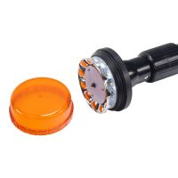 wl151tt LED maják, 12-24V, 12x3W oranžový s teleskopickou tyčí na motocykl, ECE R65 R10 (1806106)